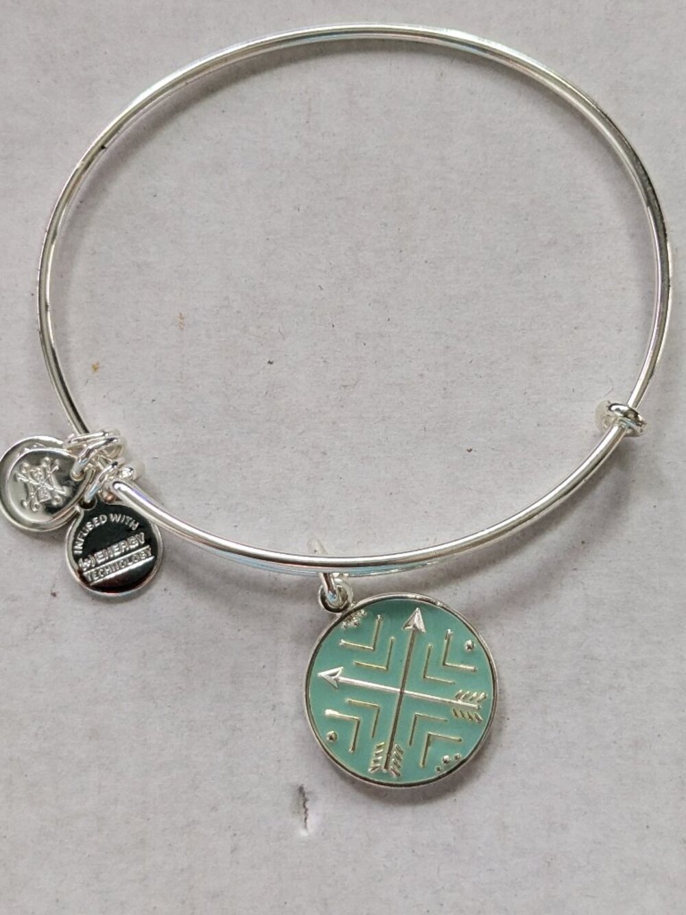 ALEX & ANI 2019 Arrows of Friendship Silver Tone Bangle Bracelet